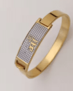 Maa design gold plated adjustable bracelet kada for mens and womens - Image 4