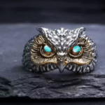 Thrillz Latest Ring For Boys Owl Face Retro Vintage Punk Rings Silver Finger Ring For Men Girls Adjutable Ring Unisex Rings
