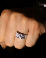 Silver Plated Solitaire Adjustable Ring for Men Stainless Steel Zircon Silver Plated Ring - Image 3