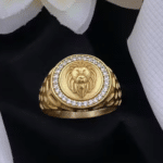 Brass Gold Diamond Ring For Mens Ring / Gold Ring