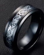 Ring Men's Shine Rings Wedding Bands Ring for Men, Boy and women Grade 3016 Stainless Steel Jewelry Gift Comfort Fit (Pack of 1 - Black, Silver) - Image 3