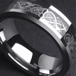 Ring Men's Shine Rings Wedding Bands Ring for Men, Boy and women Grade 3016 Stainless Steel Jewelry Gift Comfort Fit (Pack of 1 - Black, Silver)