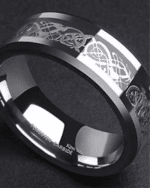 Ring Men's Shine Rings Wedding Bands Ring for Men, Boy and women Grade 3016 Stainless Steel Jewelry Gift Comfort Fit (Pack of 1 - Black, Silver)