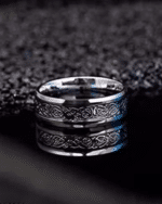 Men's Shine Rings Wedding Bands Ring for Men, Boy and women Grade 3016 Stainless Steel Jewelry Gift Comfort Fit (Pack of 2 - Silver, Blue) - Image 3