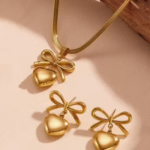 Gold Plated Stainless Steel Anti Tarnish Jewellery Set