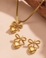 Gold Plated Stainless Steel Anti Tarnish Jewellery Set