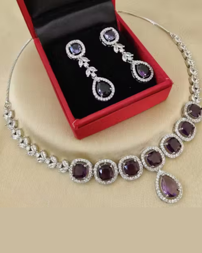 Untitled design (77) Women's Princess Unique Jewellery Sets AD Stone All Colour - Image 1