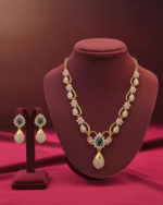 Gold color necklace jewellery set for women and girls